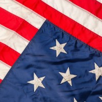 Flaga Stanów Zjednoczonych Ameryki z okazji Bicentennial. USA, lata 70. XX w.